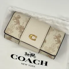 COACH コーチ キーケース 6連 ホースアンドキャリッジ 馬車 アイボリー 保存袋付 美品