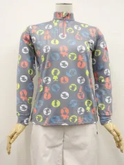 定価\13,000 訳あり未使用品 FICCE BY DON KONISHI 長袖 ハイネック カットソー ゴルフ S グレー チキチキマシーン猛レース＆ドット メール便可のサムネイル