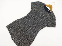 ザラトラファルック ZARA TRAFALUC 半袖 ラウンドネック オールインワン USA：XS ネイビー地 ベージュ系 総柄 メール便可