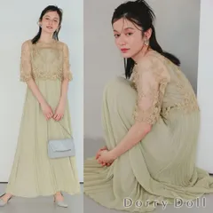 【Dorry Doll / ドリードール】オリジナル柄レース×プリーツワンピース オケージョンドレス