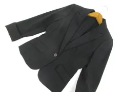 MAY Dee 長袖 洗える春夏テーラードジャケット 9AR ブラック地 グレー ピンストライプ柄