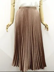 ビューティー＆ユースユナイテッドアローズ BEAUTY＆YOUTH UNITED ARROWS マキシ丈 プリーツスカート S ブラウンゴールド