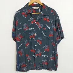 SD BMX Hawaiian Shirt STANDARD CALIFORNIA スタンダードカリフォルニア ハワイ アロハ シャツ 半袖  総柄 開襟 オープンカラー 日本製 レーヨン グレー系 M D463のサムネイル