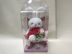うさぎ ぬいぐるみ シャボンフラワー ギフト バラブーケ クリアケース付き 誕生日 母の日 プレゼント