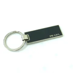 PRADA プラダ　キーリング　キーホルダー　タグ　ブラック　イタリア製