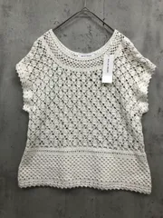 新品 AZUL BY MOUSSY アズールバイマウジー 透かし編み ニット プルオーバー sizeM/オフホワイト ■◆ レディース