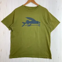 ✉️Men's L グリーン系 2013 Patagonia ( パタゴニア ) フライング フィッシュ ティーシャツ Flying Fish T-Shirt 生産終了モデル 入手困難 オーガニックコットン ウェア トップス インナー シャツ