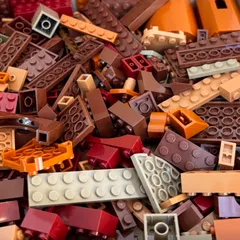 LEGO レゴ 茶色 赤茶 ブラウン ブロック 大量 おまとめ　中古品