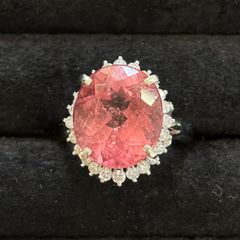 鑑別書付きスリランカ産ピンクサファイア ダイヤリング4.61ct - メルカリ