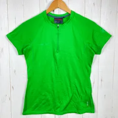✉️Women's M グリーン系 Mammut ( マムート ) ポーラテック パワードライ フリース ハーフジップ Tシャツ Polartec PowerDry Fleece Half Zip T-Shirt ポリエステル ウェア トップス