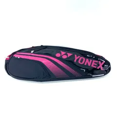 【★加古川物流】中古 美品 YONEX ヨネックス テニス ラケットバッグ6  収納ケース BAG1932R ブラック×ローズピンク 1/8：【431】