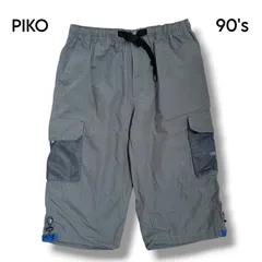 【PIKO】90's ウェビングベルト付き メッシュ切替 ナイロンカーゴショーツのサムネイル