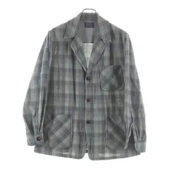 PENDLETON (ペンドルトン) 50S WOOL CHECK TAILERD JACKET ウール チェック テーラードジャケット グレー/オレンジのサムネイル