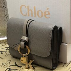 ♡未使用♡ Chloe クロエ レザー 三つ折り財布 グレージュ 箱付き