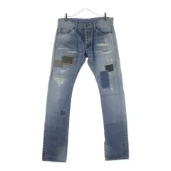 ISAMU KATAYAMA BACKLASH (イサムカタヤマバックラッシュ) ダメージ加工 クラッシュデニムパンツ インディゴ 1733-01のサムネイル