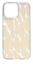 【新品未使用】iPhone15 Pro Max アイフォン15プロマックスクリア ハードケース キリン柄（ベージュ）半透明透過 アニマル スマホ ケース 