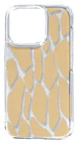 【新品未使用】iPhone14 Pro アイフォン14プロクリア ハードケース キリン柄（ベージュ）半透明透過 アニマル スマホ ケース 