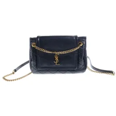 SAINT LAURENT PARIS (サンローランパリ) ノリータ チェーンショルダーバッグ ハンドバッグ ブラック レザー 672738 ゴールド金具