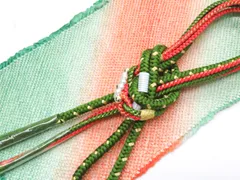 【一輝堂】和装小物 帯揚げ帯締めセット 帯揚 帯締 振袖用 総絞り 丸組 金糸 飾り付  26w04-4846