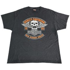 HARLEY DAVIDSON ハーレーダビッドソン 半袖Ｔシャツ モーターサイクル ブラック(メンズ XL相当)中古 古着 X9833