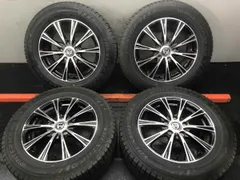 【DUNLOP WM03 215/60R16】スタッドレス【Weds RiZLEY 16インチ 6.5J5HPCD114.3+52】22年製 バリ溝 ブラポリ ヴェゼル等　(STI154)