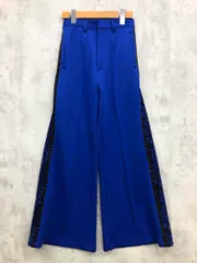HARE ハレ レースサイドライン ワイド パンツ sizeF/青 ■■ レディース