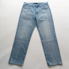 UNIQLO ユニクロ デニムパンツ サイズ34 ストレート ライトブルー 基本 メンズ B0106