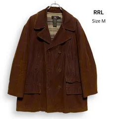 M26187/ 90s RRL Ralph Lauren ダブルアールエル ラルフローレン 三ツ星タグ コーデュロイ ピーコート ヴィンテージ ブラウン サイズM