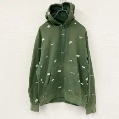 NIKE　ナイキ　パーカー/フーディー　総柄　緑　グリーン　Mサイズ　古着