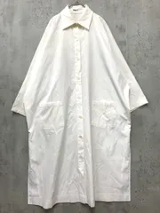 Parc.1 パルクアン コットン バックグログランテープ ポケット ロング シャツ ワンピース size1/白 ■◇ レディース