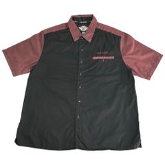 HARLEY DAVIDSON ハーレーダビッドソン ワークシャツ モーターサイクル ブラック(メンズ XL)中古 古着 X9836