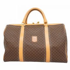 CELINE】ボストンバッグ 南京錠 マカダム柄 PVC ゴールド金具 自立