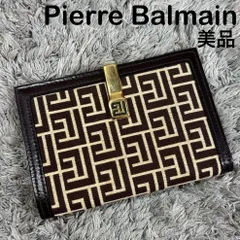 【美品】Pierre Balmain ピエールバルマン 二つ折り財布 レザー 総柄 ゴールドクリップのサムネイル