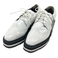 【新品未使用】St.ANDREWSゴルフシューズ 白 エナメル厚底ウィングチップ St Andrews メンズゴルフシューズ ホワイト - メルカリ