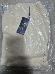 ポロラルフローレン ハーフジップアップ ニット アイボリー S 新品