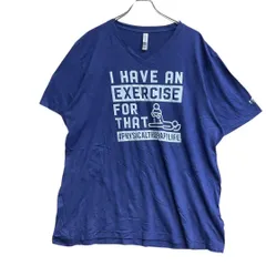 ベラキャンバス　メンズトップス　紺色　2XL　プリント　Tシャツ【3894】