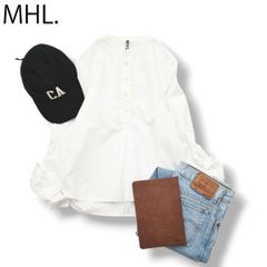美品 MHL. 2,4万円 ホワイトのシャツ ブラウス マーガレットハウエル F 