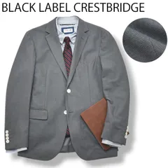 ブラックレーベル クレストブリッジ BLACK LABEL CRESTBRIDGE シングル 2B テーラードジャケット ブレザー 春夏 M グレー トラッド ビジカジ メンズ