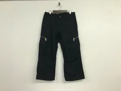本物バーバリーロンドンBURBERRY LONDON BLUELABELコットン7部丈ジップカーゴパンツメンズサーフアメカジミリタリーストリートスケーターワークビジネススーツモードゴルフドレス黒ブラックL