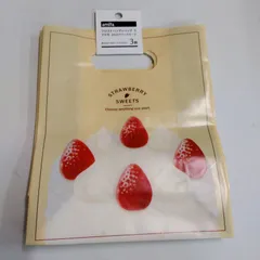 【TAKA90-48】△ タグ付き AMIFA アミファ ｢フロスト ハンディバッグ S マチ付き ストロベリースイーツ｣ 3枚セットのサムネイル