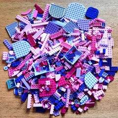 レゴ 正規品 中古 まとめ売り 約700g 紫・ピンク系 大量 レゴブロック【管理番号：3620】