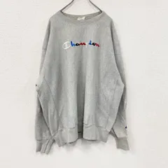 Champion　チャンピオン　リバースウィーブ　スウェット/トレーナー　ヘビーウエイト　現行　刺繍ロゴ　灰色　グレー　2XLサイズ　古着
