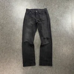 Levi's 559 Denim Jeans リーバイス ブラックデニム ダメージジーンズ ジーパン ストレート グランジ メンズ W34 34×36 大きいサイズ