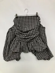 Treat Urself トリートユアセルフ シャツ/ブラウス F ブラック チェック柄 フリル ミドル丈 長袖