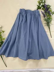 キッズ服120cm　NAVY　スカート　くすみブルーのサムネイル