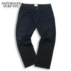 SATURDAYS SURF NYC サタデーズ サーフ ニューヨーク 通年★ テーパード ワーク パンツ Sz.34 メンズ 黒 大きいサイズのサムネイル