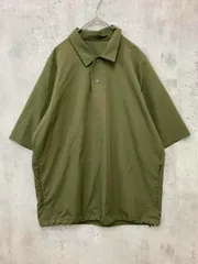 nano universe ナノユニバース x SHELTECH シェルテック 半袖 オーバーシャツドローコード付 プルオーバー sizeS/カーキ ■◆ メンズ