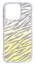 【新品未使用】iPhone15 Pro アイフォン15プロクリア ハードケース ゼブラ柄（イエローグラデーション）半透明透過 アニマル スマホ ケース 