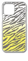 【新品未使用】iPhone13 Pro Max アイフォン13プロマックスクリア ハードケース ゼブラ柄（イエローグラデーション）半透明透過 アニマル スマホ ケース 