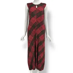 極美品 ISSEY MIYAKE イッセイミヤケ PLEATS PLEASE プリーツプリーズ ワンピース 総柄 レッド サイズ2のサムネイル